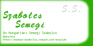 szabolcs semegi business card